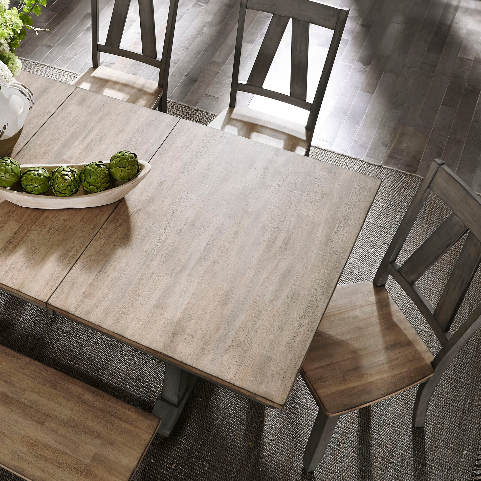 Lindsey Farm - Trestle Table Set - Hornell Furniture Outlet