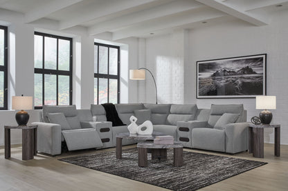 ModMax II - Salt And Pepper - Reclining Sectional - Hornell Furniture Outlet