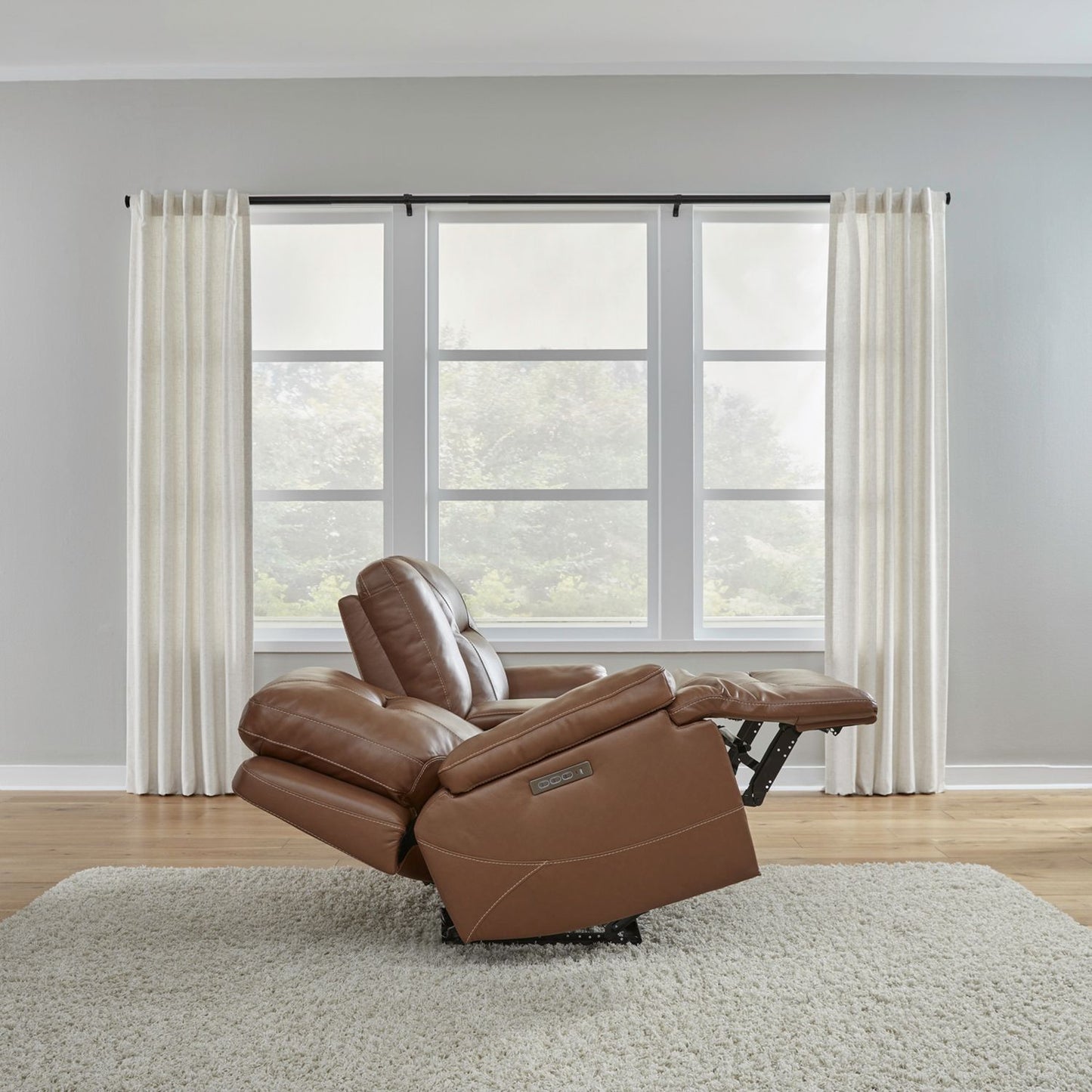 Cameron - Loveseat With Console P3 & ZG - Saddle - Hornell Furniture Outlet