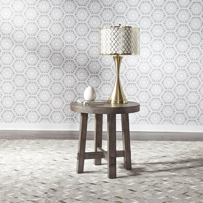 Modern Farmhouse - Splay Leg Round End Table - Hornell Furniture Outlet