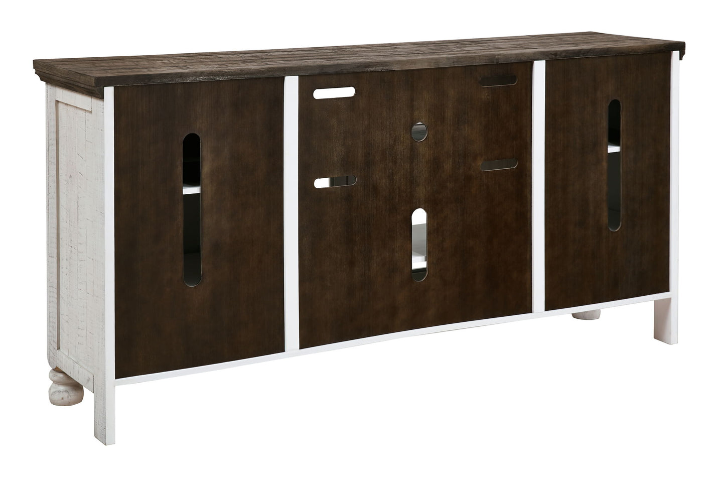 Havalance - Brown / Beige - Extra Large TV Stand - 4 Doors - Hornell Furniture Outlet