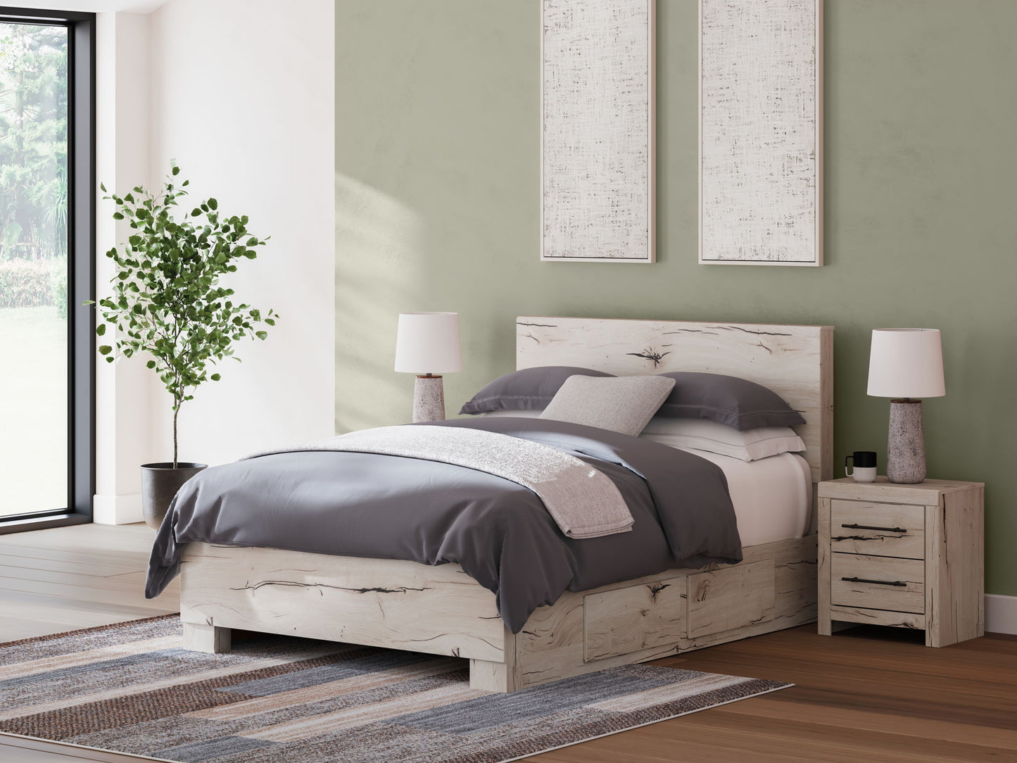 Lawroy - Panel Bed With Storage - Hornell Furniture Outlet