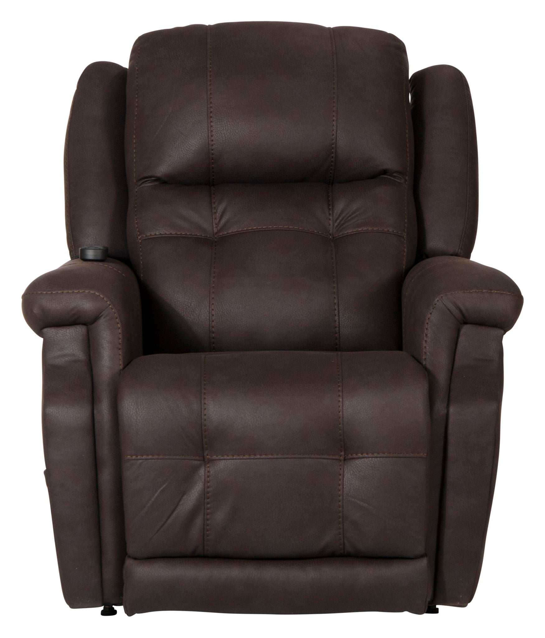 Haywood - Power Headrest Power Lift Lay Flat Recliner With Heat & Massage - Chocolate - Hornell Furniture Outlet