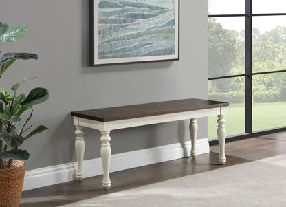 Joanna - Bench - Two Tone - Hornell Furniture Outlet