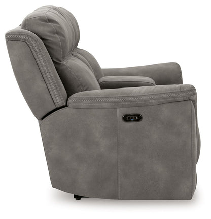 Next - Gen Durapella - Reclining Power Loveseat With Console - Hornell Furniture Outlet