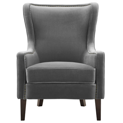 Rosco - Velvet Wingback Chair - Hornell Furniture Outlet