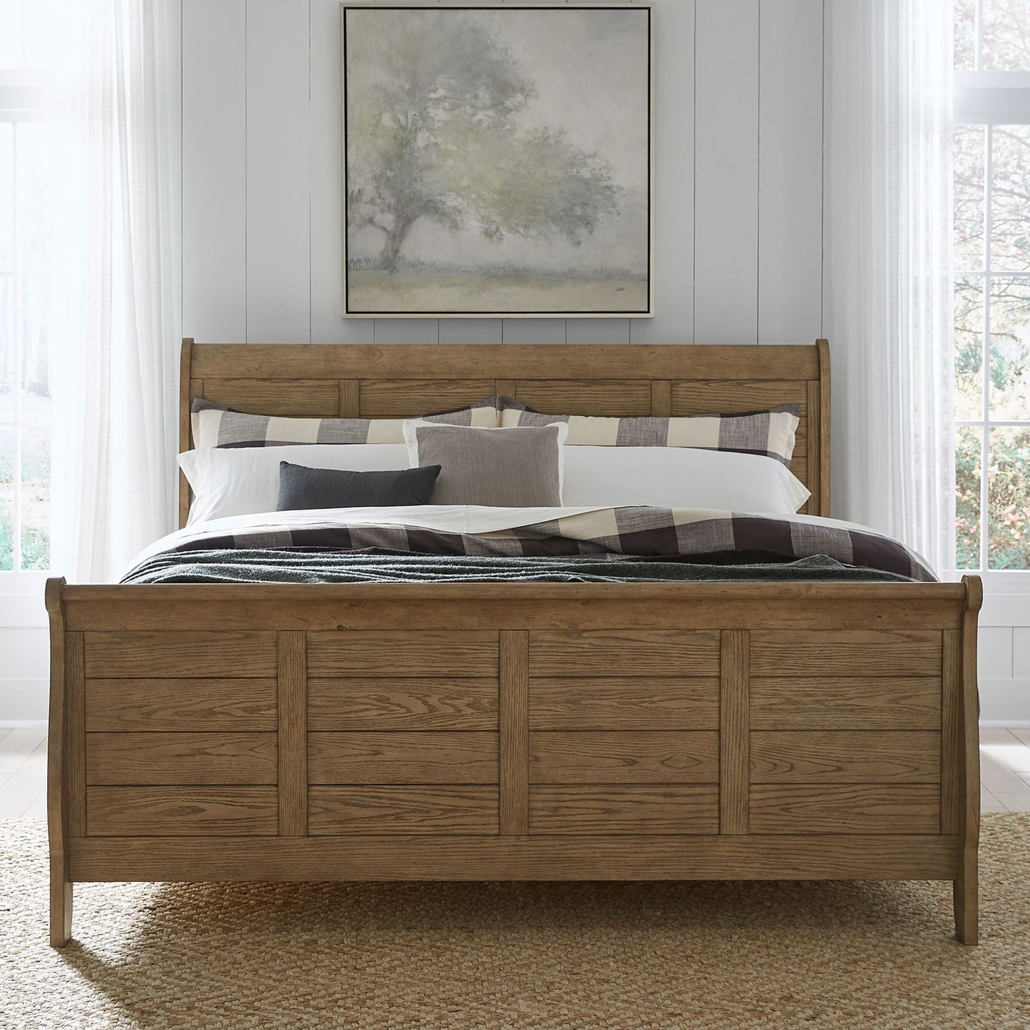 Grandpas Cabin - Sleigh Bed (Softly Bent Shape) - Hornell Furniture Outlet