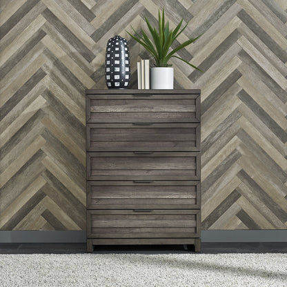 Tanners Creek - 5 Drawer Chest - Dark Gray - Hornell Furniture Outlet