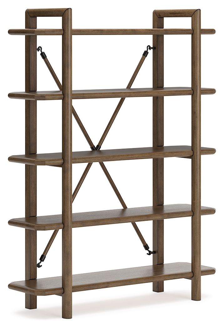 Roanhowe - Brown - Bookcase - Hornell Furniture Outlet