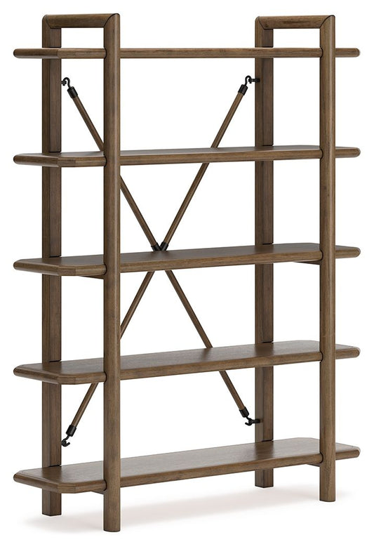 Roanhowe - Brown - Bookcase - Hornell Furniture Outlet