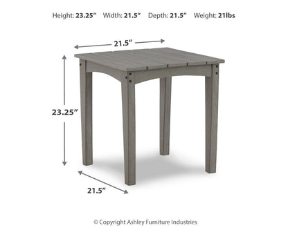 Visola - Square End Table - Gray - Hornell Furniture Outlet
