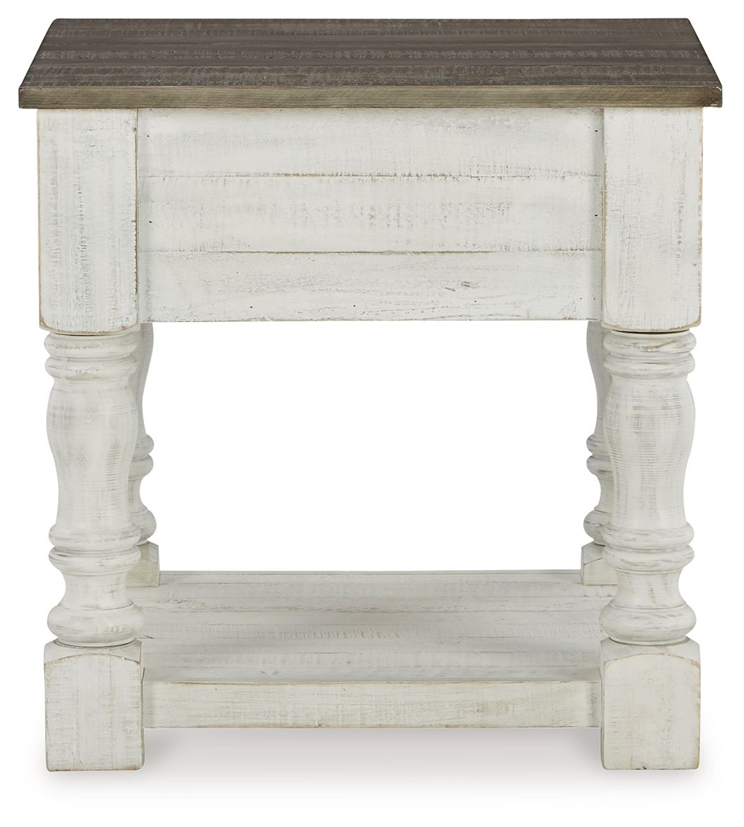 Havalance - Square End Table - White / Gray - Hornell Furniture Outlet
