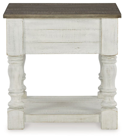 Havalance - Square End Table - White / Gray - Hornell Furniture Outlet