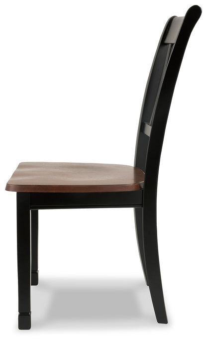 Owingsville - Black / Brown - Dining Room Side Chair (Set of 2) - Hornell Furniture Outlet