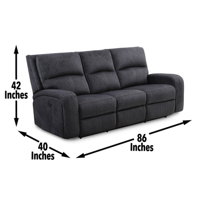 Lovell - Power Sofa - Dark Gray - Hornell Furniture Outlet