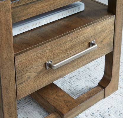 Cabalynn - Light Brown - Square End Table - Hornell Furniture Outlet