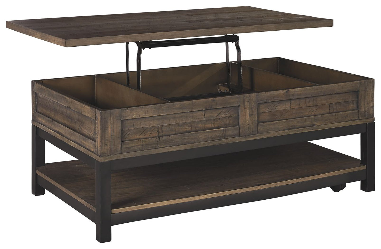 Johurst - Grayish Brown - LIFT TOP COCKTAIL TABLE - Hornell Furniture Outlet