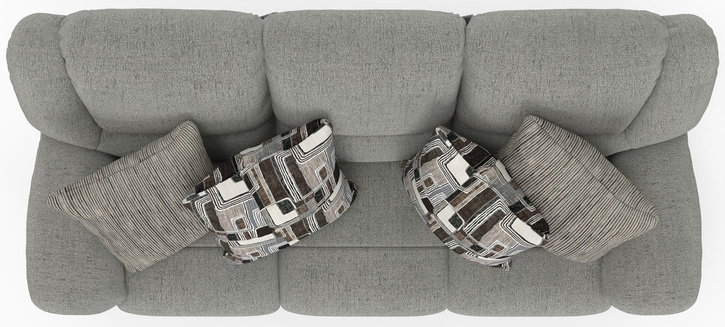 Trifecta - Sofa With 3 Recliners and Drop Down Table - Hornell Furniture Outlet