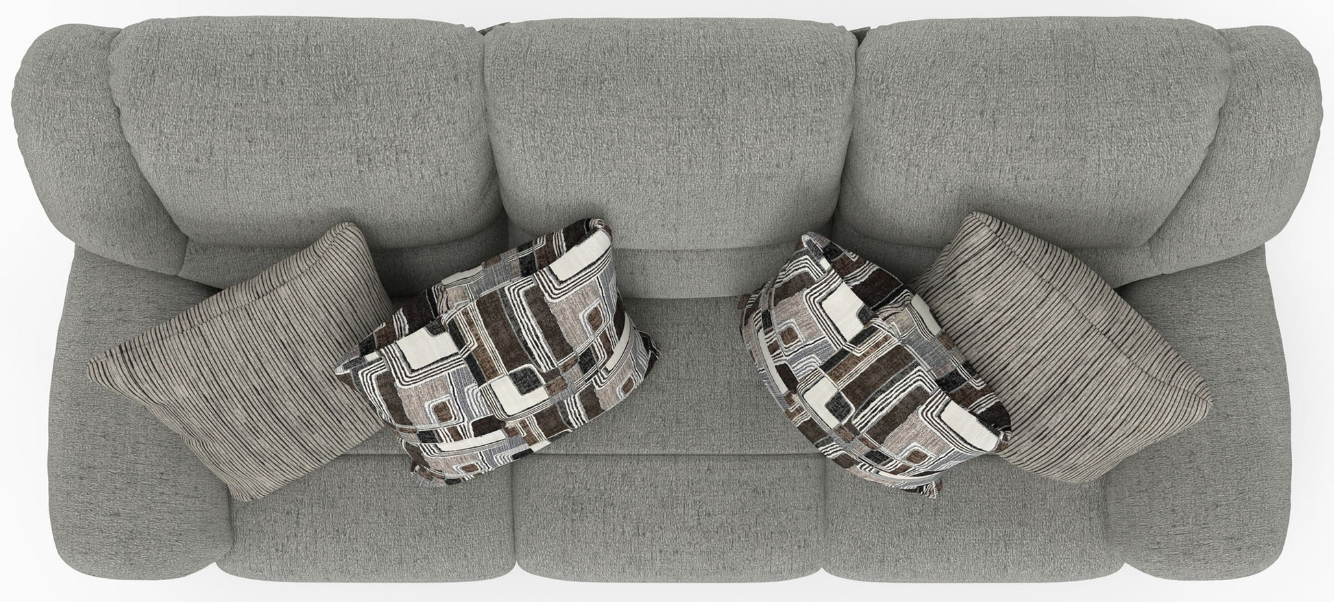 Trifecta - Sofa With 3 Recliners and Drop Down Table - Hornell Furniture Outlet