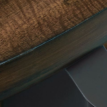 Kraeburn - Brown / Black - Round Cocktail Table - Hornell Furniture Outlet