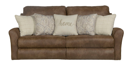 Justine - Lay Flat Reclining Sofa - Burlap - Hornell Furniture Outlet