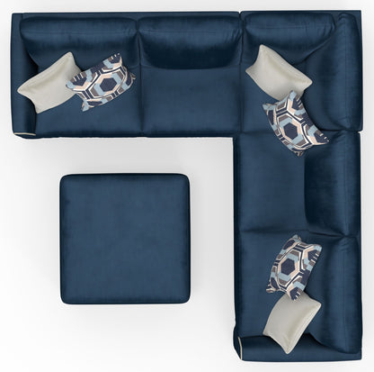 Jetson - Sectional With Comfort Coil Seat Cushions, Included Accent Pillows & Cocktail Ottoman - Hornell Furniture Outlet