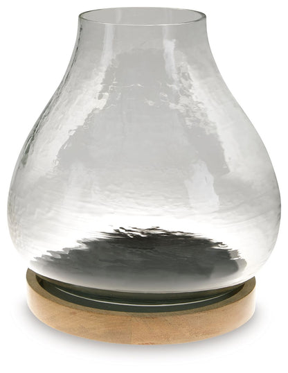 Adalisen - Clear / Brown - Candle Holder - Hornell Furniture Outlet