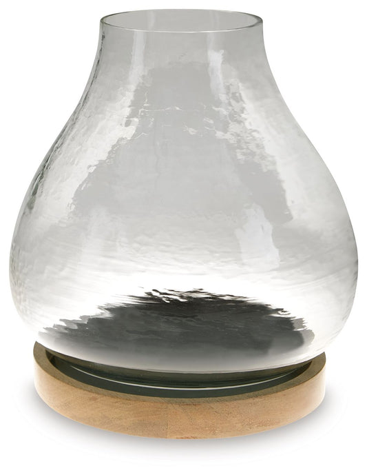Adalisen - Clear / Brown - Candle Holder - Hornell Furniture Outlet