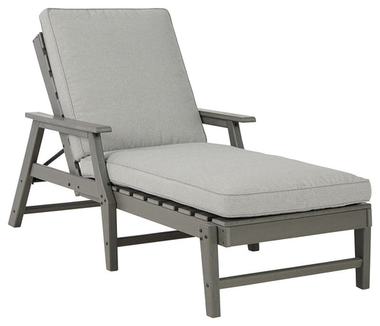 Visola - Gray - Chaise Lounge with Cushion - Hornell Furniture Outlet