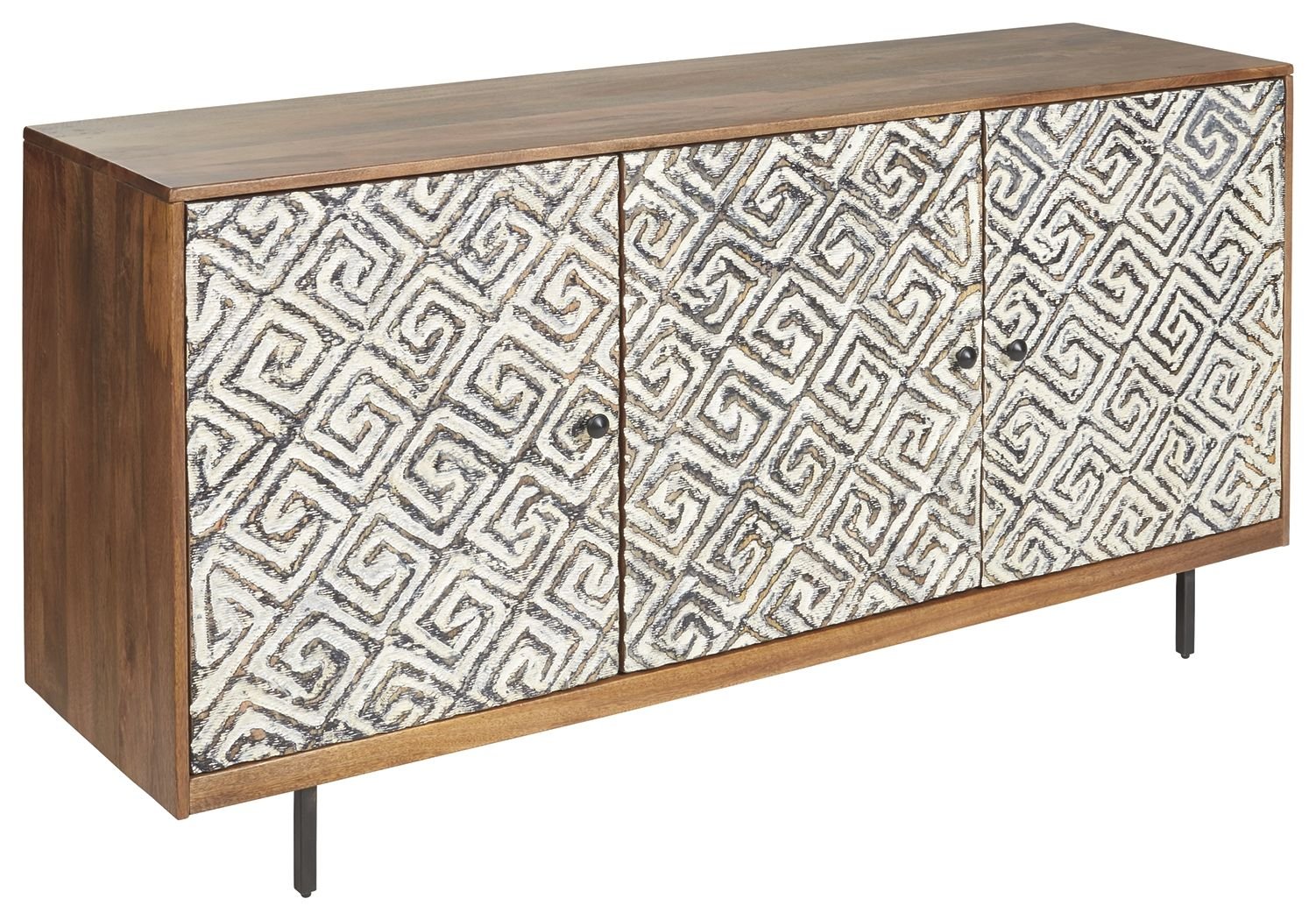 Kerrings - Brown / Black / White - Accent Cabinet - Hornell Furniture Outlet