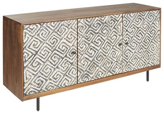Kerrings - Brown / Black / White - Accent Cabinet - Hornell Furniture Outlet