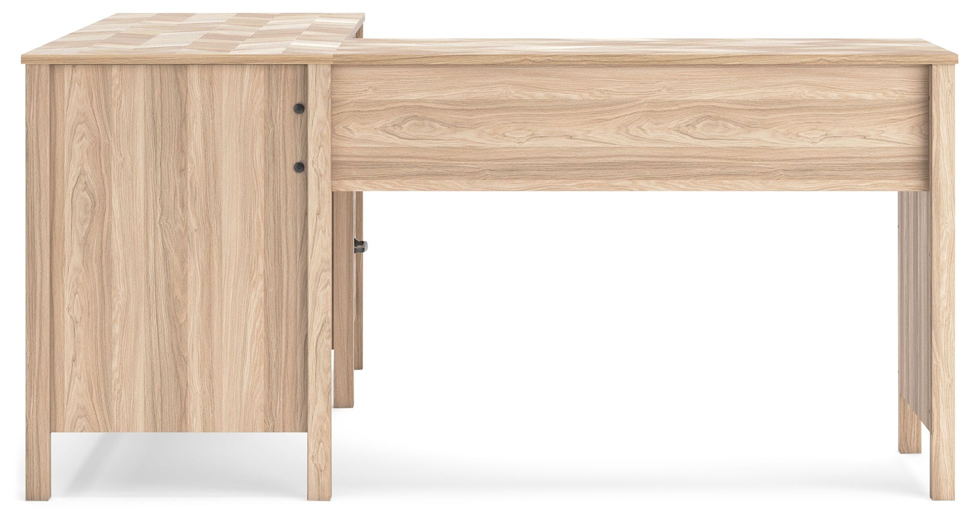 Battelle - Tan - 60" Home Office Desk With Return - Hornell Furniture Outlet