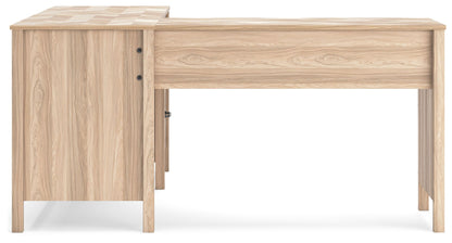 Battelle - Tan - 60" Home Office Desk With Return - Hornell Furniture Outlet