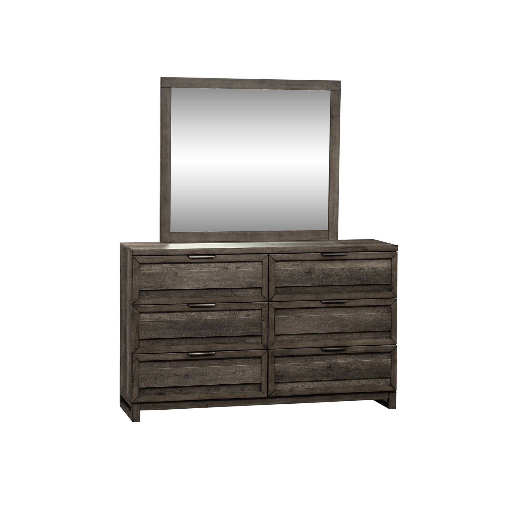 Tanners Creek - Dresser & Mirror - Dark Gray - Hornell Furniture Outlet