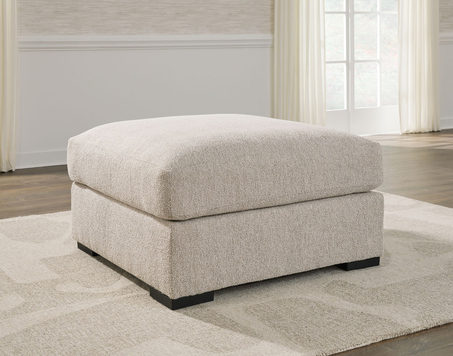 Ballyton - Sand - Oversized Accent Ottoman - Hornell Furniture Outlet