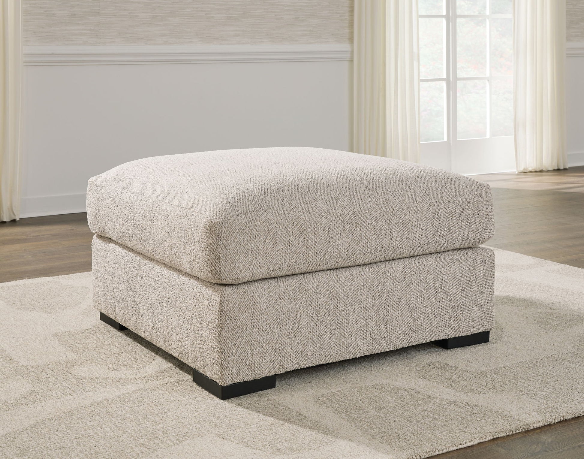 Ballyton - Sand - Oversized Accent Ottoman - Hornell Furniture Outlet