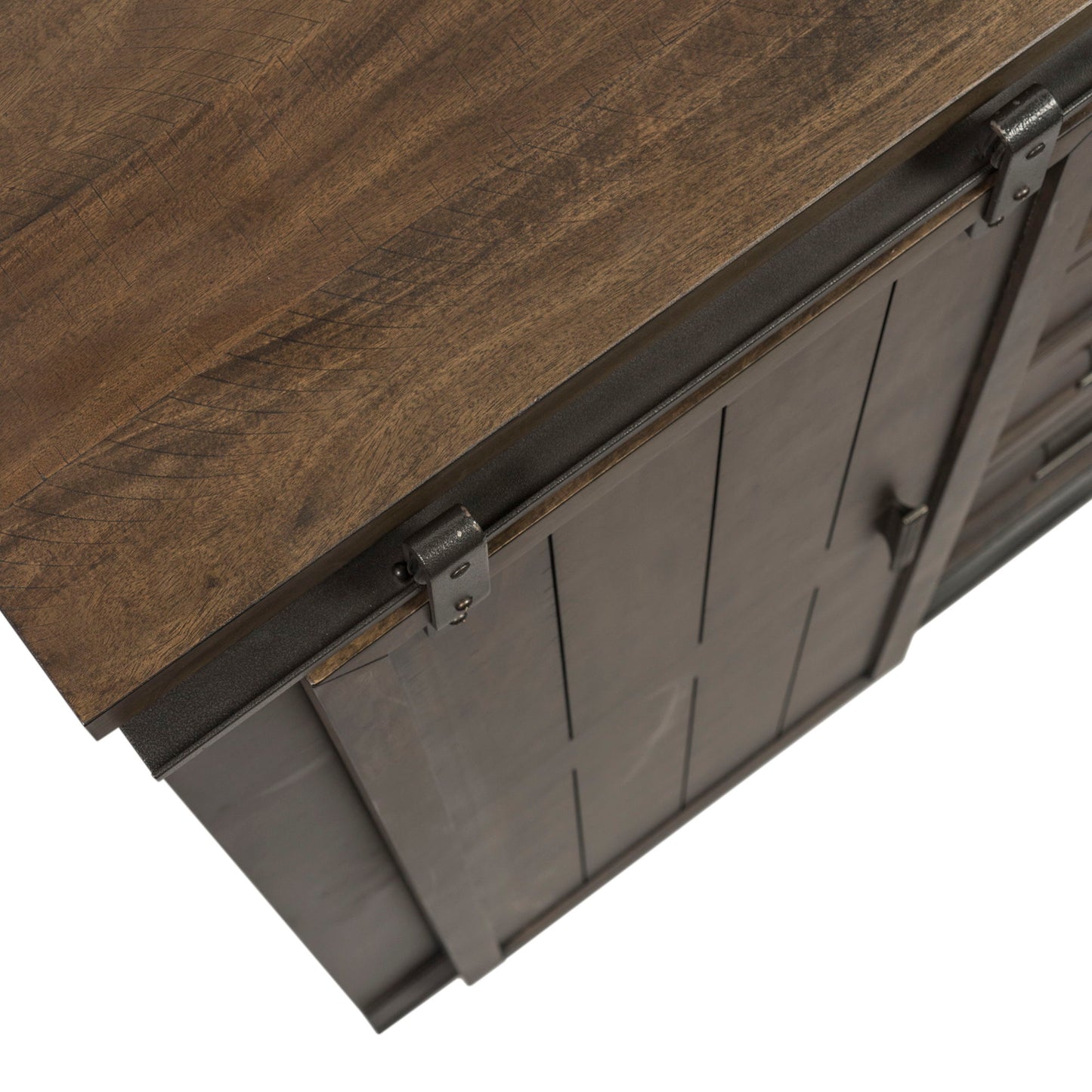 Thornwood Hills - Sliding Door Chest - Dark Brown - Hornell Furniture Outlet