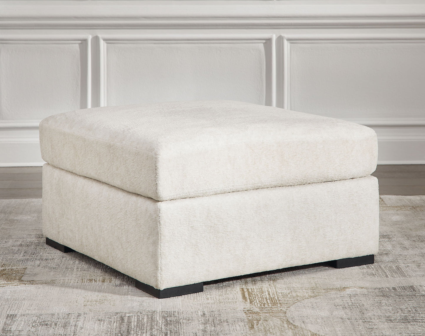 Chessington - Ivory - Oversized Accent Ottoman - Hornell Furniture Outlet