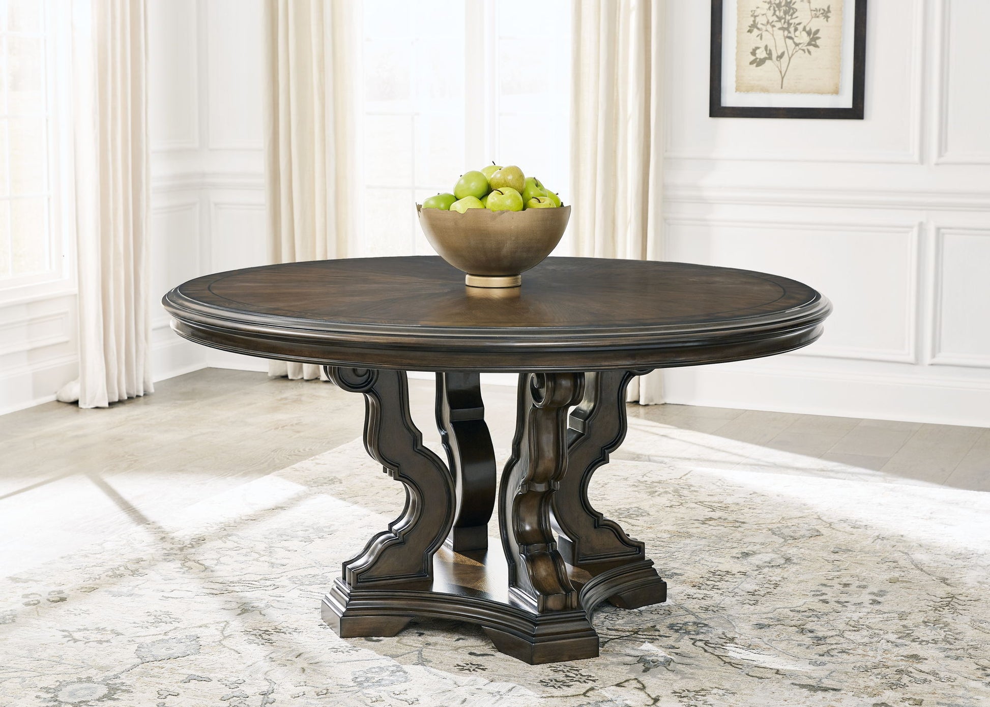 Maylee - Dark Brown - Dining Table - Hornell Furniture Outlet