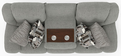 Trifecta - Sofa With 3 Recliners and Drop Down Table - Hornell Furniture Outlet
