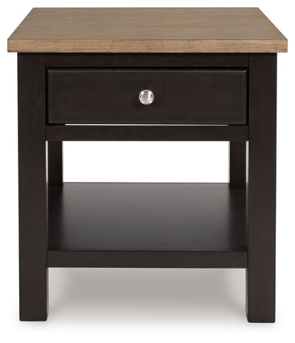 Drazmine - Brown - Rectangular End Table - Hornell Furniture Outlet