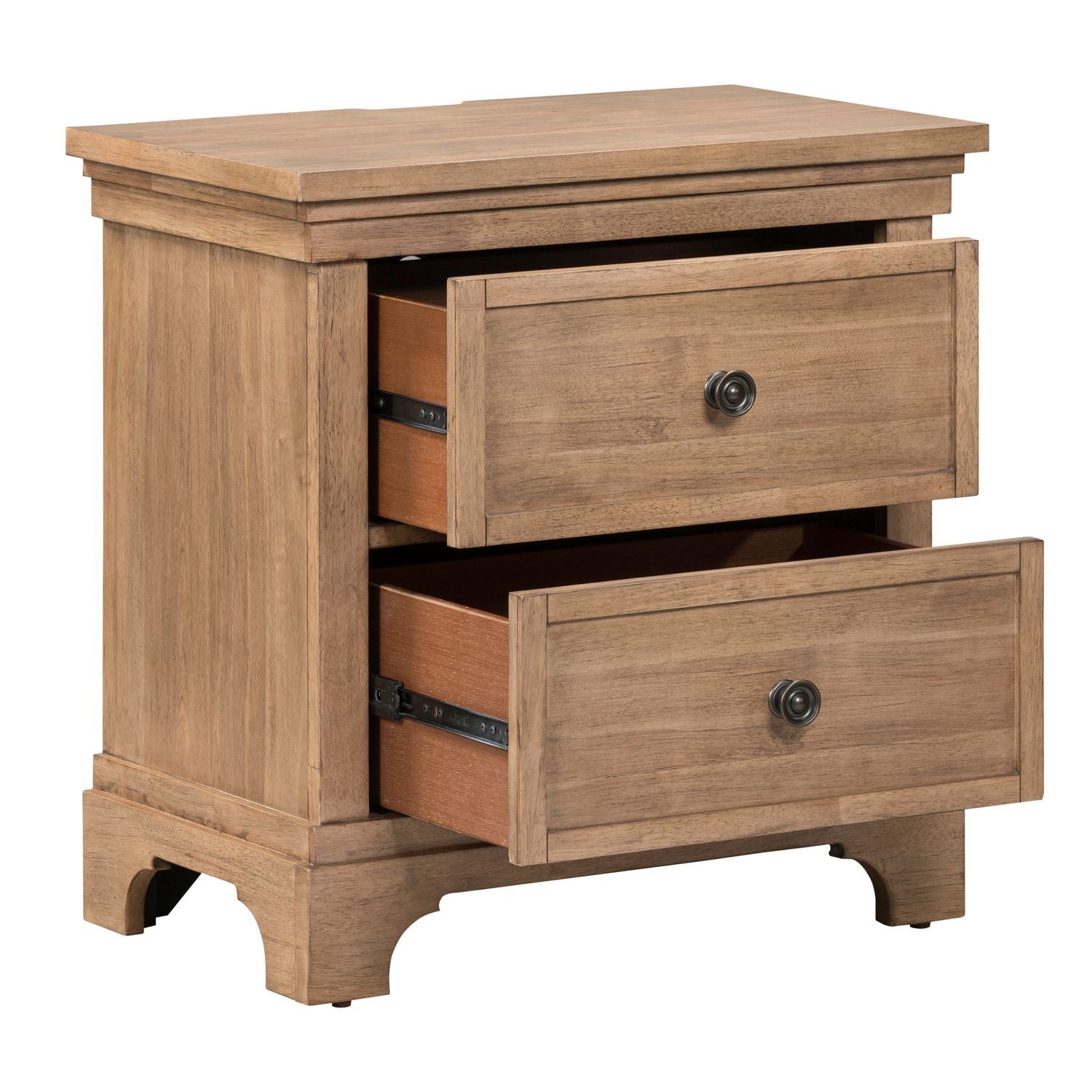 Haven Hills - Nightstand With Charging Station - Camel Beige - Hornell Furniture Outlet