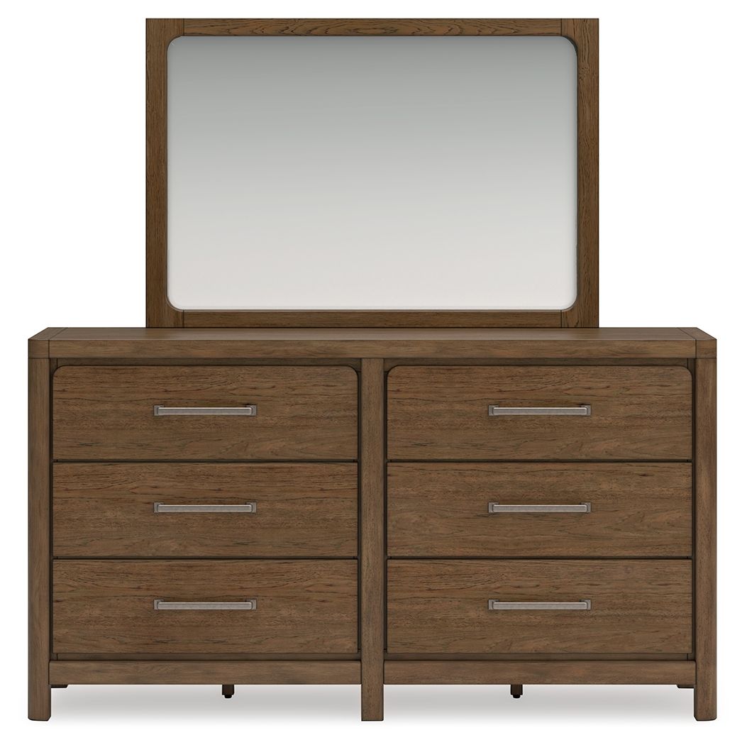 Cabalynn - Dresser And Mirror - Light Brown - Hornell Furniture Outlet