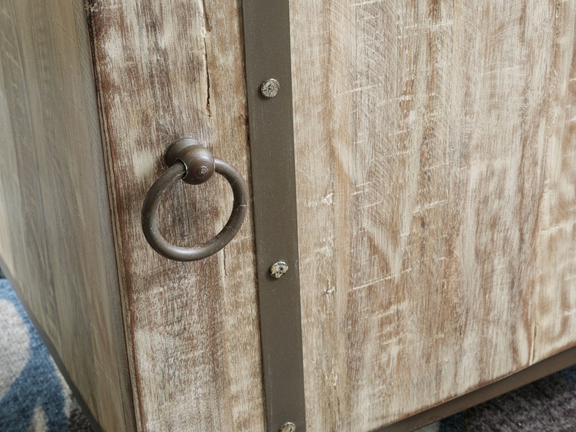 Laddford - Whitewash - Accent Cabinet - Shelf - Hornell Furniture Outlet