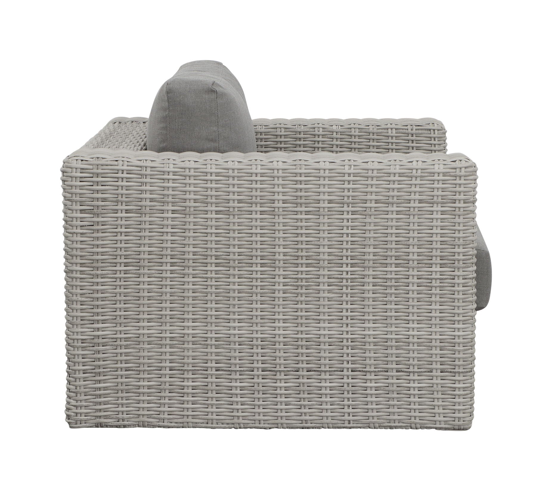 Blakley - Outdoor Swilvel Chair (Set of 2) With Half Round Wicker - Gray - Hornell Furniture Outlet
