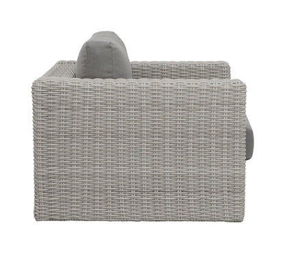 Blakley - Outdoor Swilvel Chair (Set of 2) With Half Round Wicker - Gray - Hornell Furniture Outlet