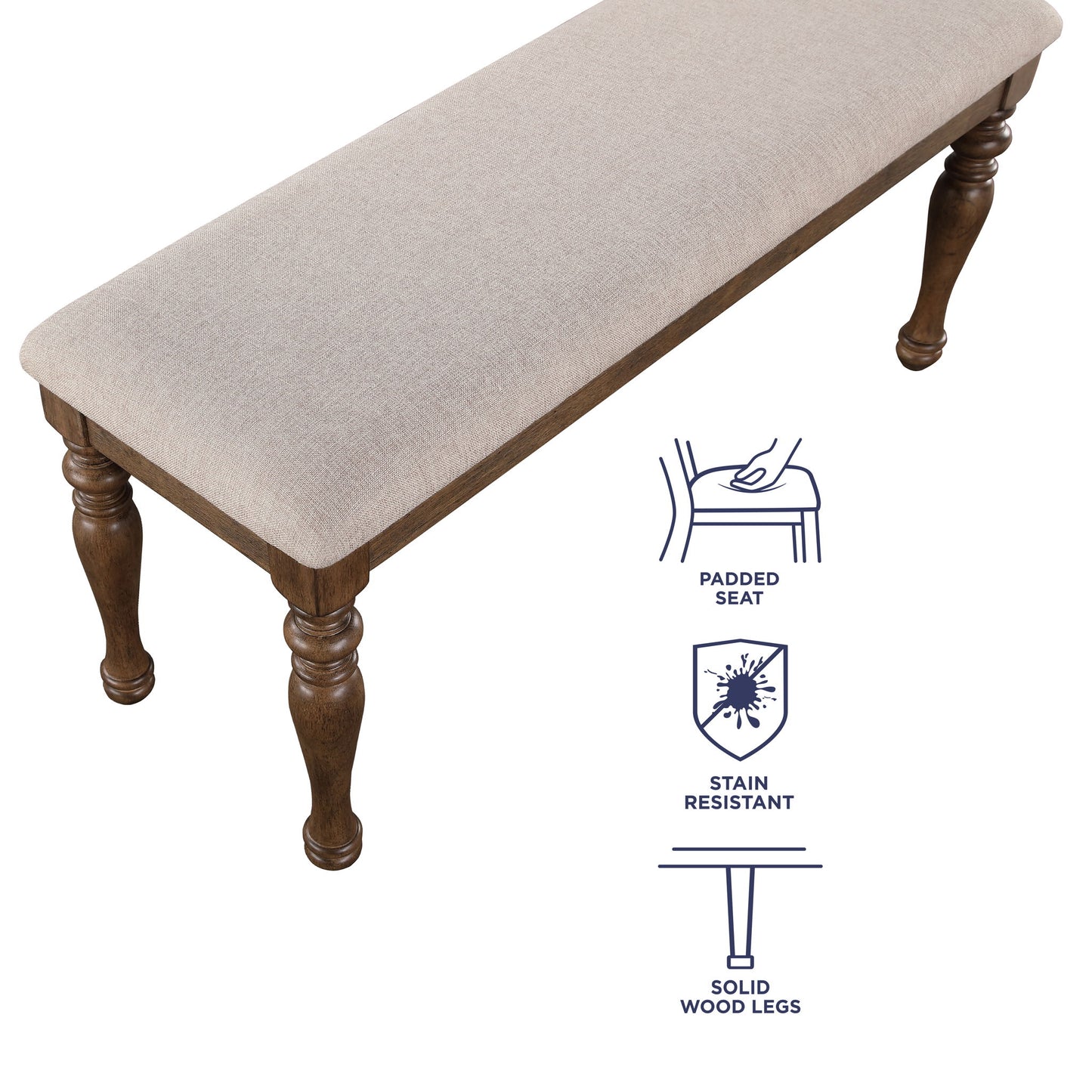 Joanna - Bench - Brown - Hornell Furniture Outlet