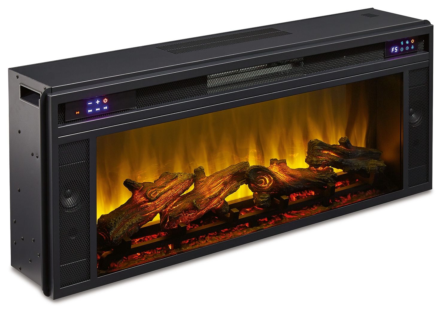 Entertainment Accessories - Black - Fireplace Insert - Rectangular - Hornell Furniture Outlet