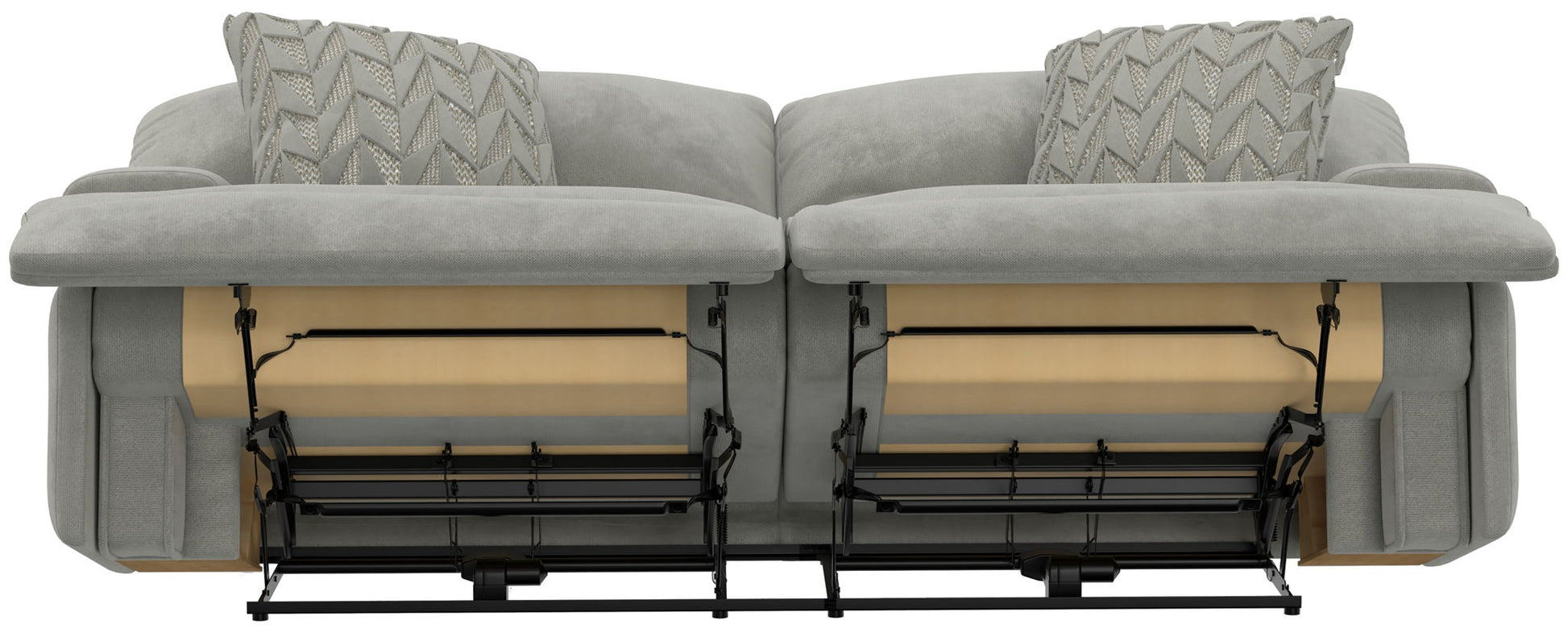 Renaldo - Power Sofa With Zero Gravity Recline - Stone - Hornell Furniture Outlet
