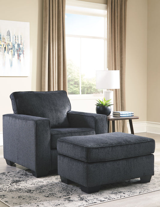 Altari - Chair With Ottoman - Hornell Furniture Outlet
